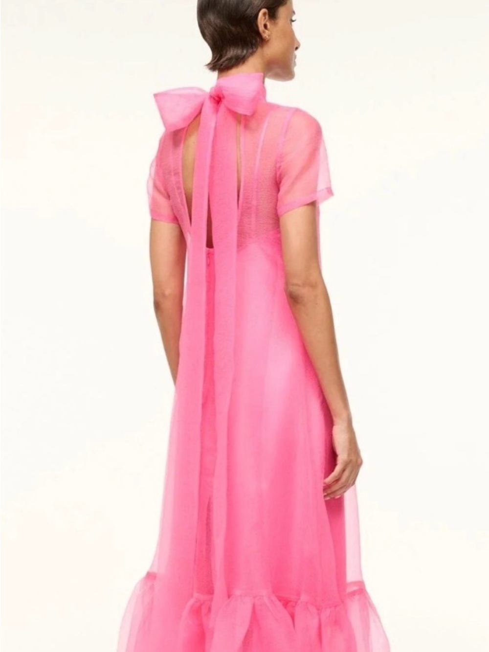 STAUD Calluna Pink Maxi Tulle Overlay Dress - Picture 5 of 5